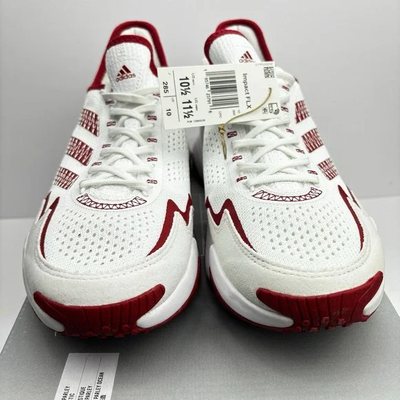 Adidas Impact FLX Men's US 10.5/Women's 11.5 White/Red Training Athletic Sneaker